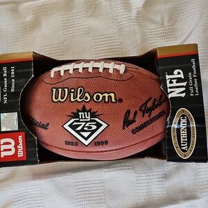 Vintage Wilson NFL NY Giants Authentic Leather Football